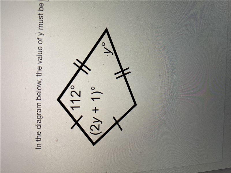 In the diagram below, the value of y must be-example-1