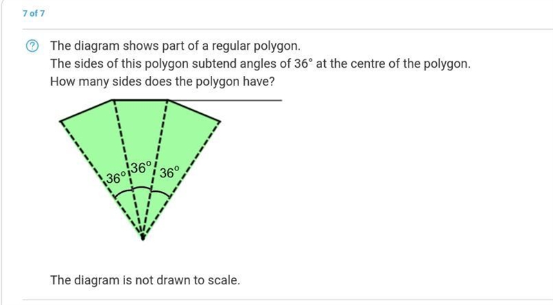 The diagram shows part of a regular polygon.-example-1