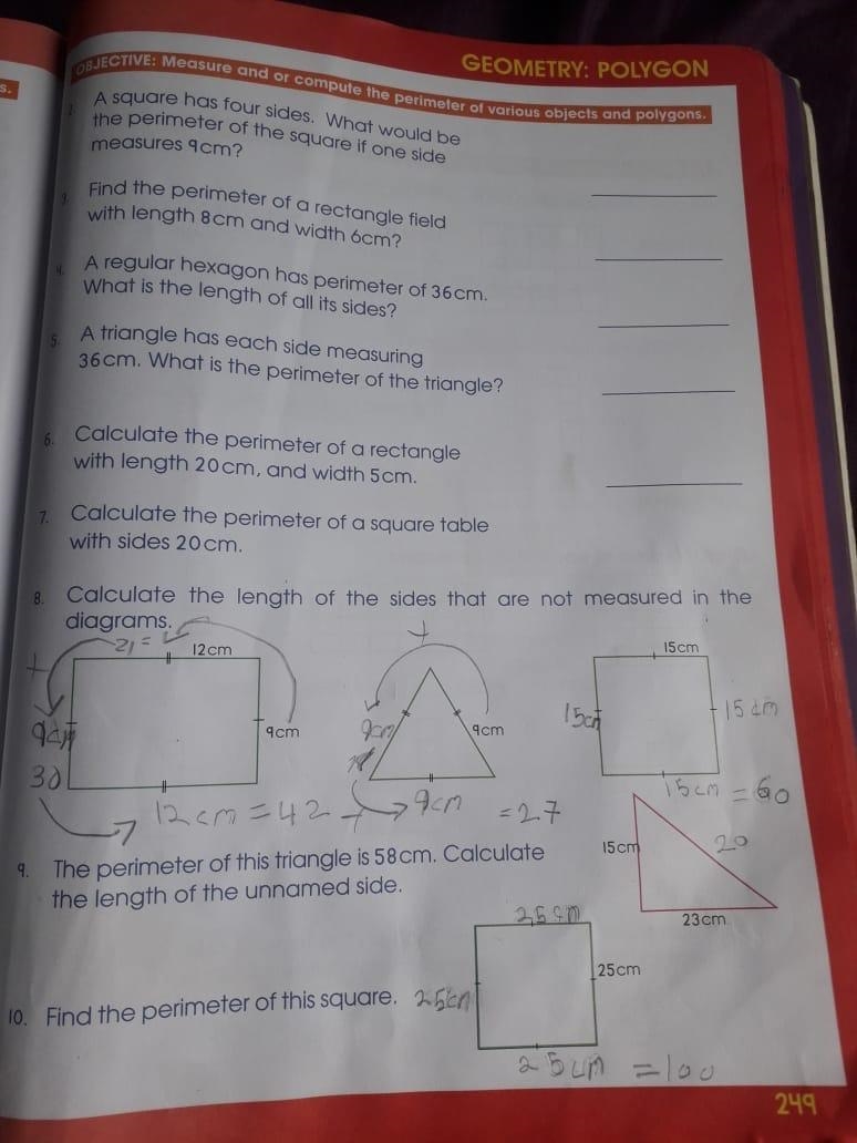 How do I calculate the length of missing side on a diagram question 8, first diagram-example-1