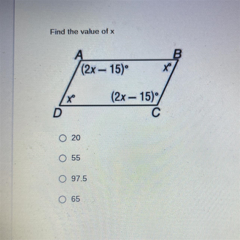 Please Help Me! Find the value of x-example-1