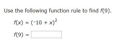 Function rule to find f(9).-example-1