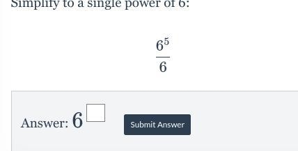 Simplify to a single power of 6:-example-1