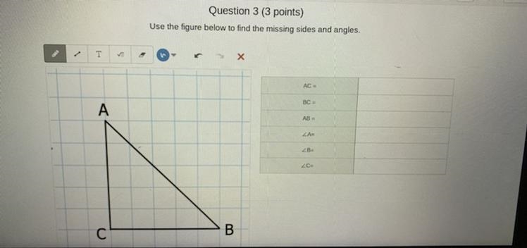 Use the figure below to find the missing sides and angles.-example-1