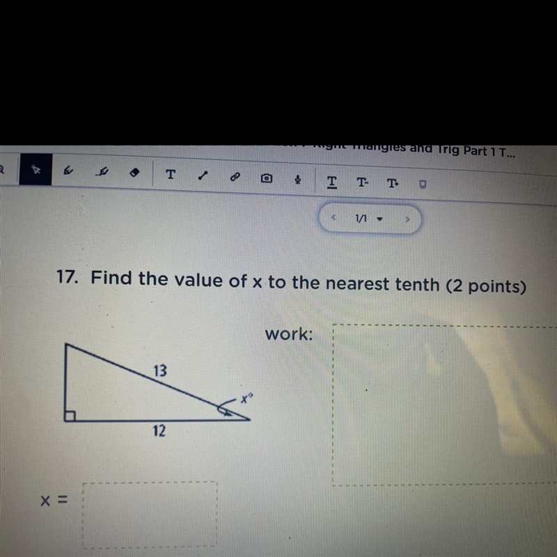 Find the value of X to the nearest tenth-example-1