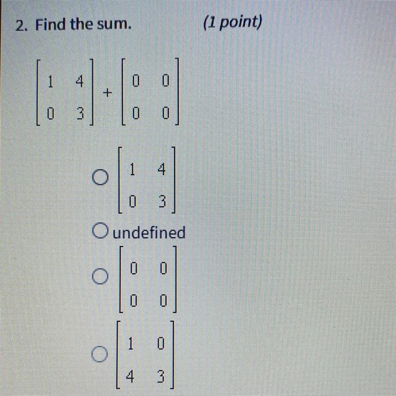 Find the sum. [1 4 [0 0 0 3] 0 0]-example-1