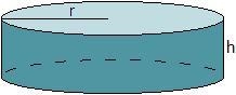 If r = 5 units and h = 9 units, what is the volume of the cylinder shown above? Use-example-1