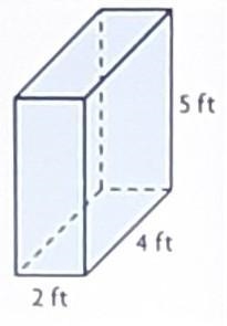 What is the volume 0f this prism?A. 20 cubic feetB. 8 cubic feetC. 40 cubic feet-example-1