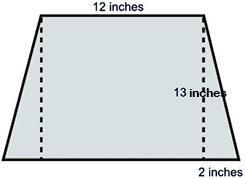 On a boat, a cabin's window is in the shape of an isosceles trapezoid, as shown below-example-1