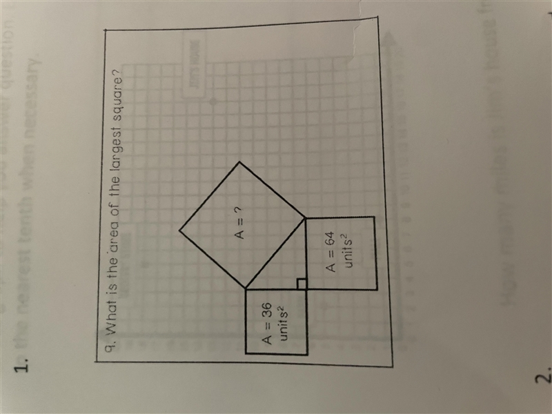 What is area of largest square?-example-1