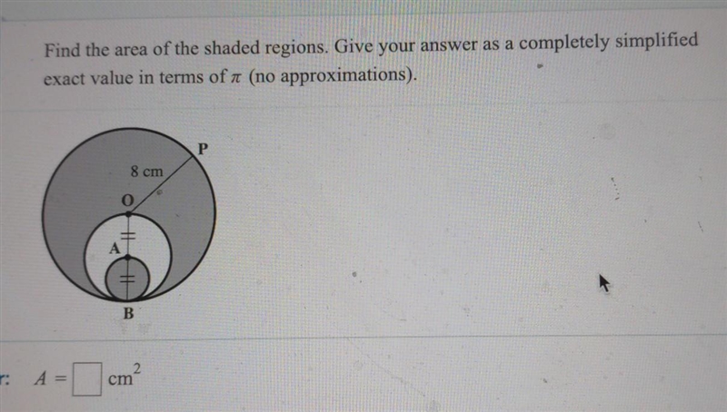 Find the area of the shaded regions.​-example-1