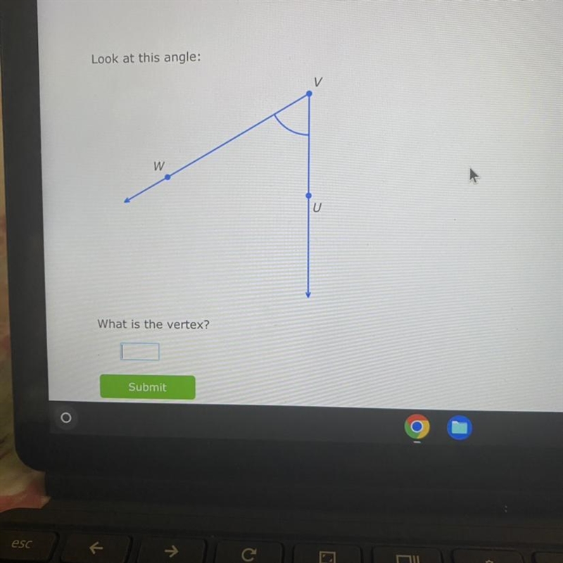 Look at this angle: What is the vertex?-example-1