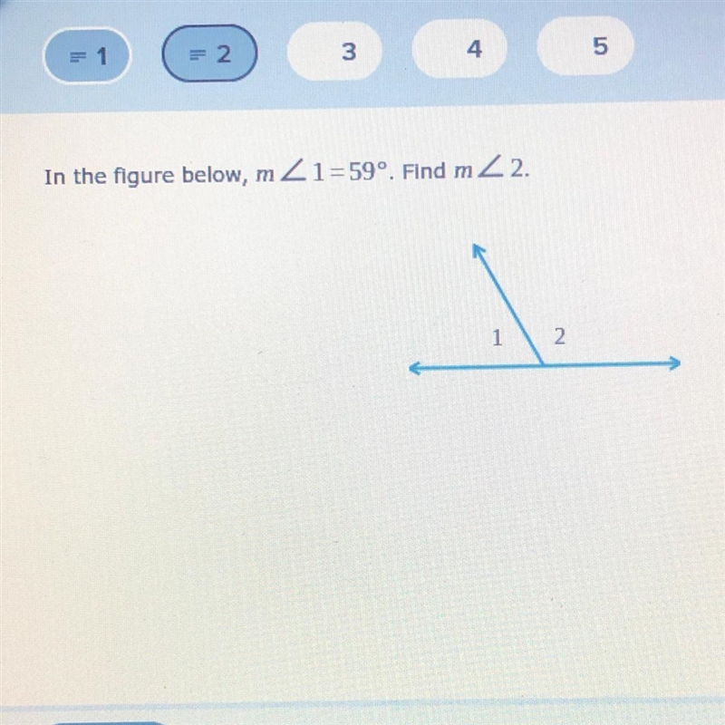 M Z 2. In the figure below, m1= 59°. Find m-example-1