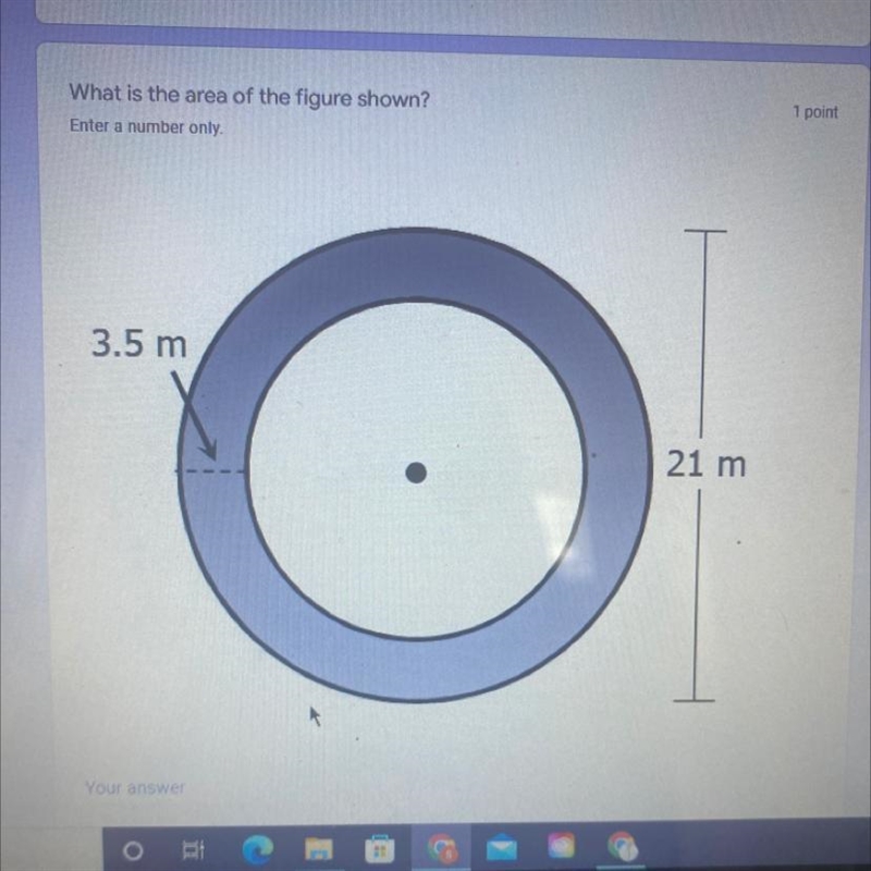 What is the area of the figure shown?-example-1