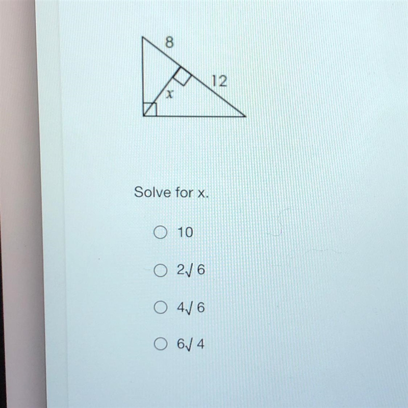 Please help solve the question in the picture! Find x-example-1