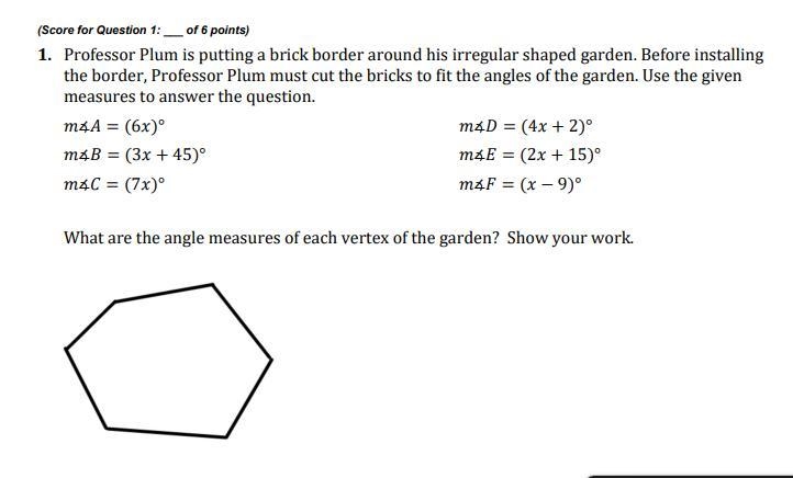 PLEASEEE HELPPP 30 POINTSSS!!! Professor Plum is putting a brick border around his-example-1