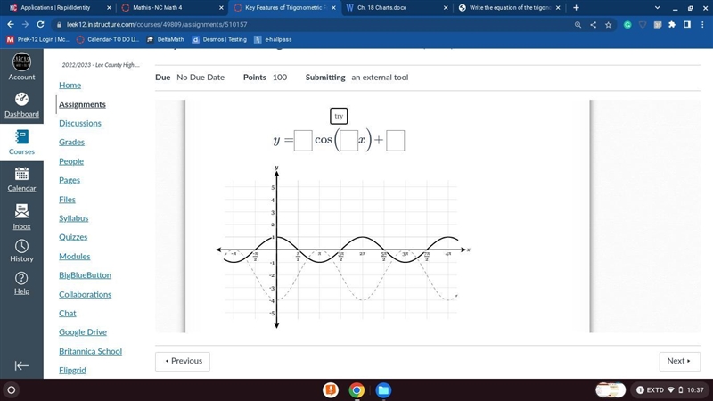 Find the trig graph equation-example-1