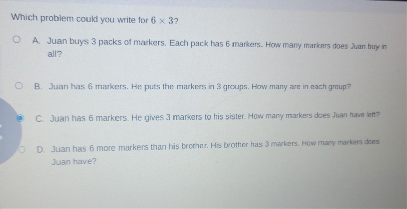 Giving 95 points! Which problem could you write for 6×3 ? Wrong answers will be reported-example-1