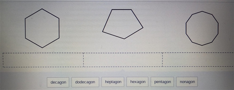 Classify each polygon by its number of sides. Drag the choices into the boxes to correctly-example-1