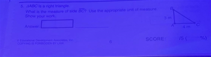 What is the measure of side bc use the appropriate unit of measure-example-1