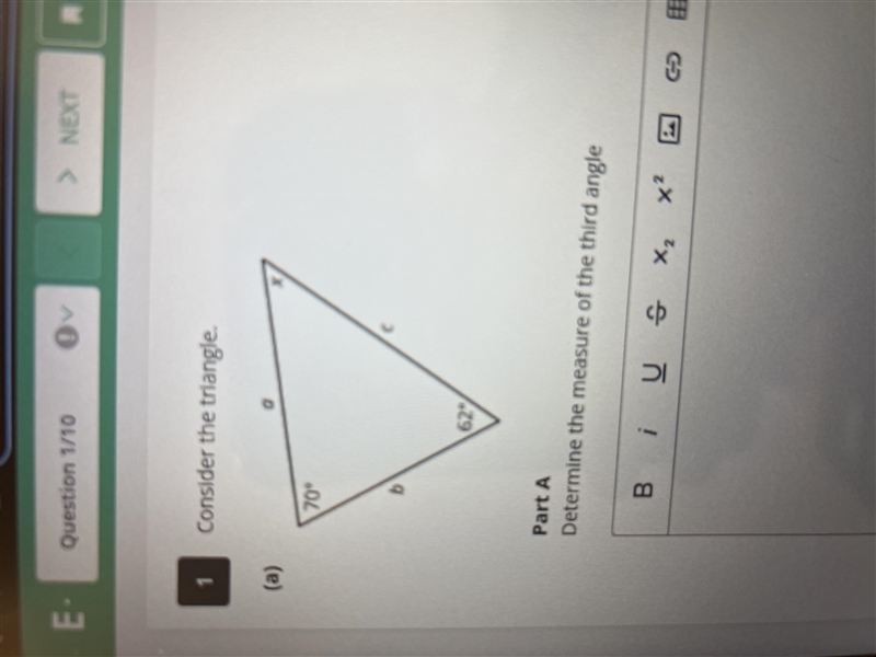 Determine measure of the third angle-example-1