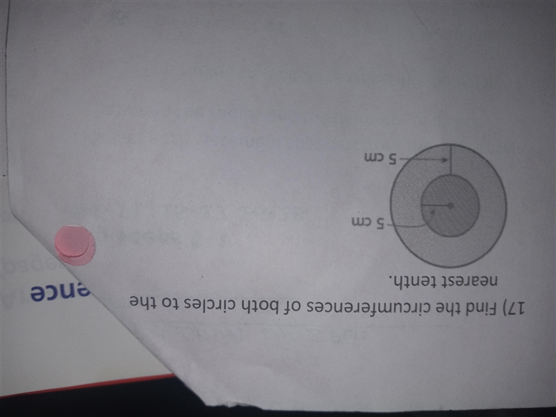 Find the circumferences of both circles to the neartlest tenth-example-1