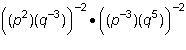 Which is the value of this expression when p = -2 and q = -1? -4 -1/16 1/16 4-example-1