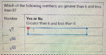 Which of the following numbers are greater than 6 and less than 8?-example-1