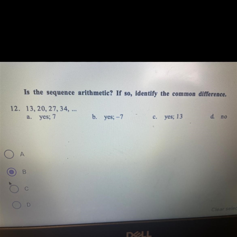 Please help. I need to know if the sequence is arithmetic-example-1