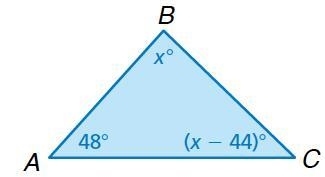 Find the measures of the interior angles of the triangle please help-example-1