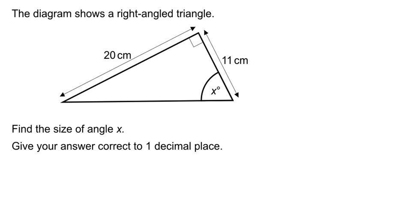 The diagram shows a right angled triangle .-example-1