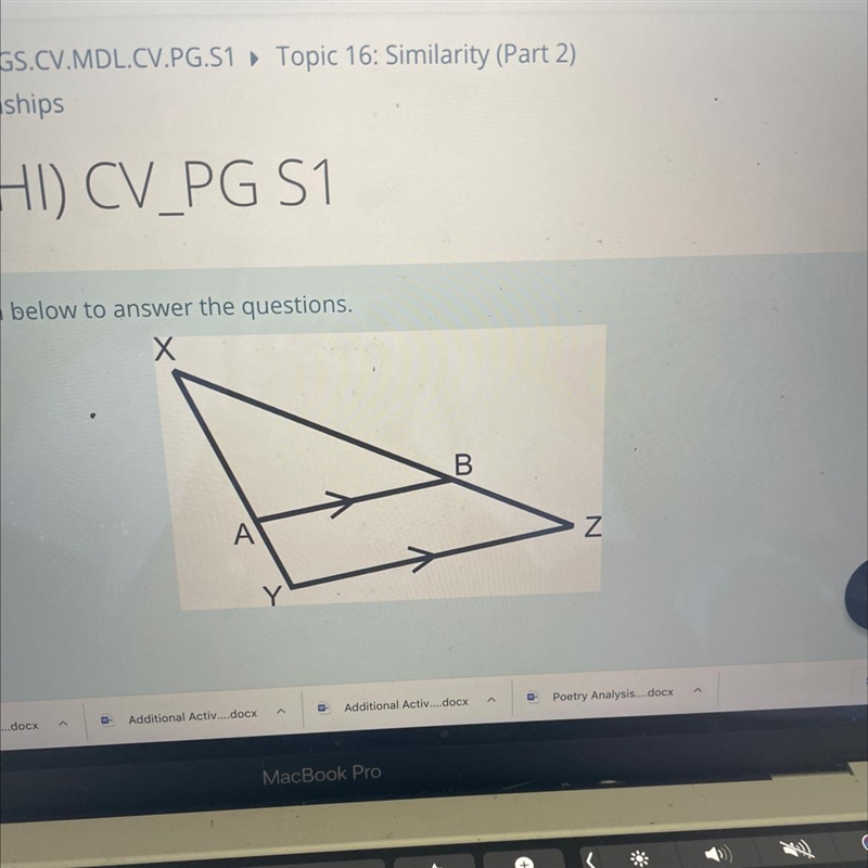 If XA= 16, XY=18, XB= 32, find XZ Select one A. 36 B. 34 C. 48 Given the measurements-example-1