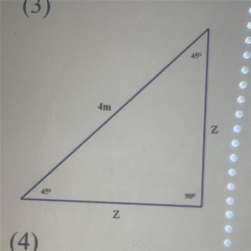 Find the length of the sides of the special triangles-example-1