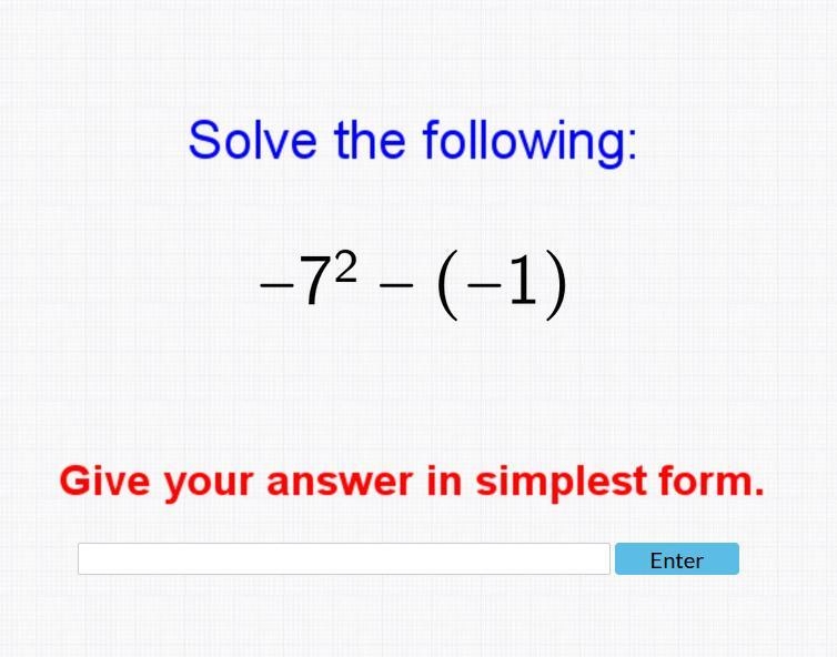 Solve the following:-example-1