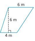 Find the area of the trapezoid.A trapezoid with the top base labeled six meters and-example-1