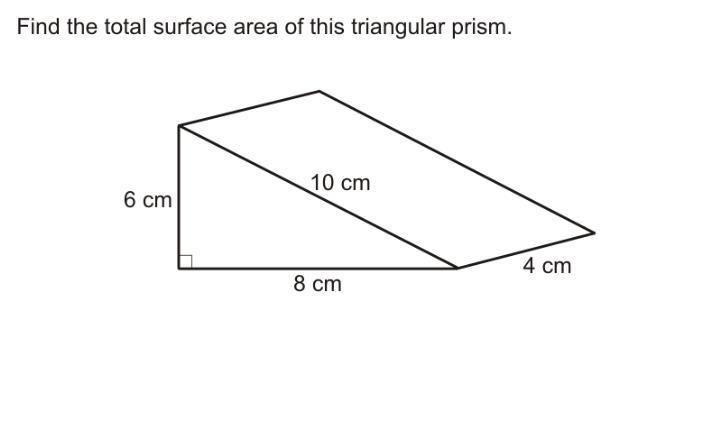 Find the Total Surface area of this triangular prism?-example-1