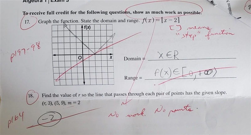 Help with problems 17 and 18 please and thank you​-example-1