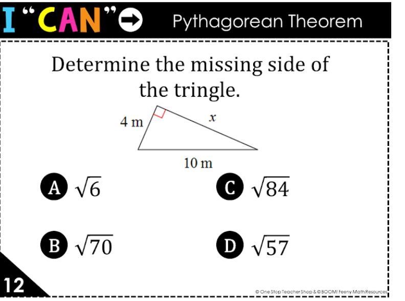 Pythagorean Theorem pls help :P-example-1