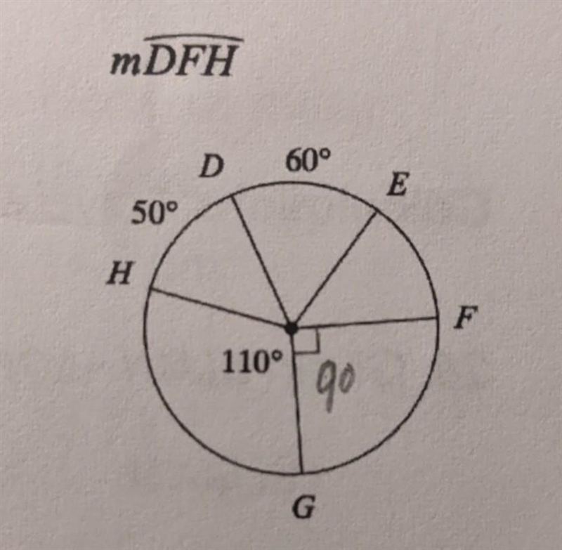 Find the measure of the indicated arc​-example-1