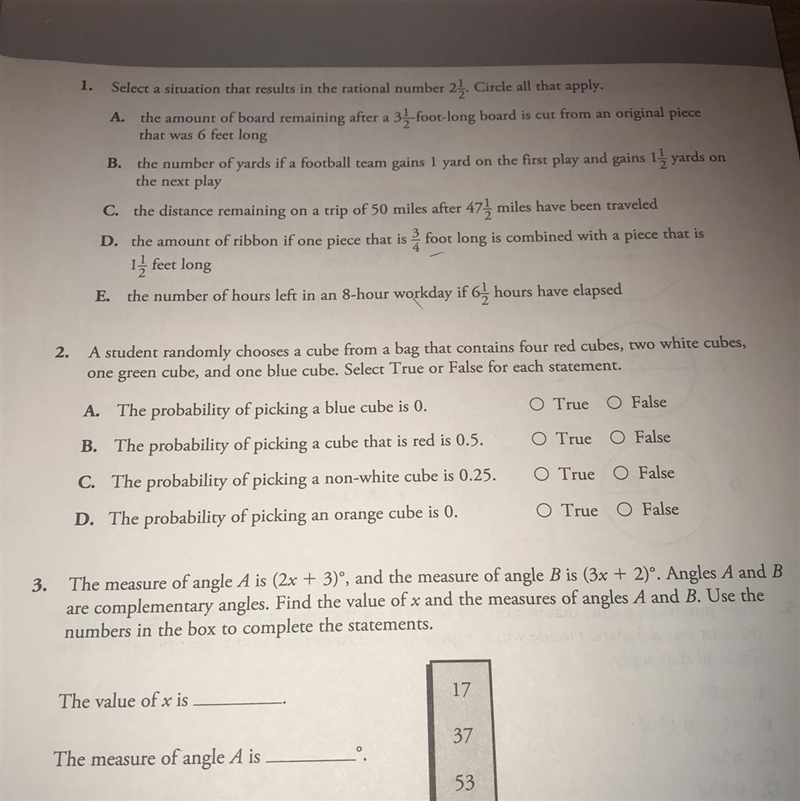 Answer number 1 please. Thank you-example-1