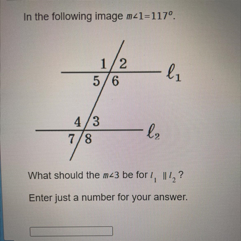 In the following image m angle 1= 117-example-1