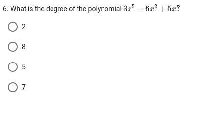 What is the degree of the polynomial?-example-1