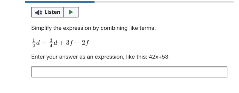 Simplify the expression by combining like terms-example-1