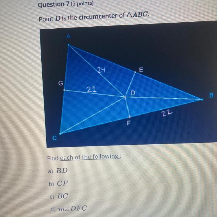 Point D is the circumcenter of ABC-example-1