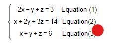 In the following system of​ equations, equations​ (1) and​ (3) are used to eliminate-example-1