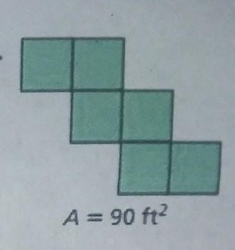 The figure below is made from squares given the area of the figure find its perimeter-example-1