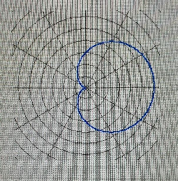 Which features are present in this polar graph? A. No symmetry B. Symmetry about the-example-1