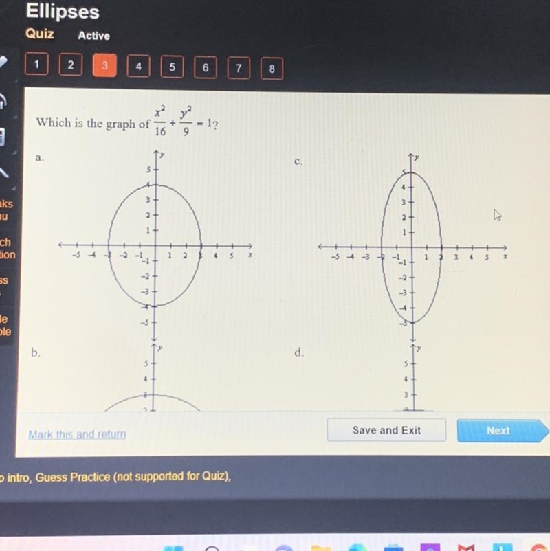 A y Which is the graph of 12 a. c. 5 3 2 2 1+ 1+ A+ -5 4 -3 -21 7 1 2 3 4 5 1 5 - -2 חס 1 -1 -2 + -2+ -3+ 3 4 -5 d-example-1