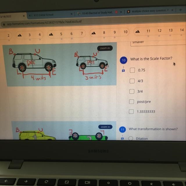 What is the scale factor? Multiple choice-example-1