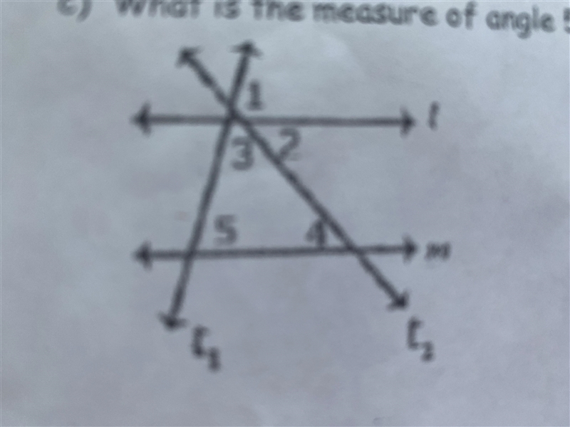 What is the measure of angle 5 if the measure of angle 2 is 45° and the measurement-example-1