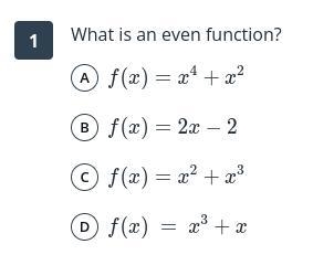 What is the even function?-example-1